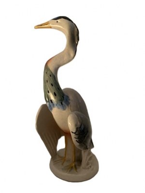 proj. Zygmunt BUKSOWICZ (1915 - 1993), Figurka Czapla/Żuraw, Wytwórnia Wyrobów Ceramicznych 