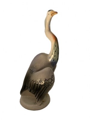 proj. Zygmunt BUKSOWICZ (1915 - 1993), Figurka Czapla/Żuraw, Wytwórnia Wyrobów Ceramicznych 