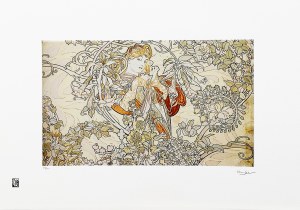 Alphonse Mucha (1860 - 1939), Woman with a Daisy