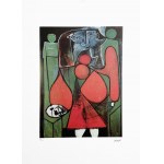 Pablo PICASSO (1881 - 1973), Femme en rouge sur fauteuil