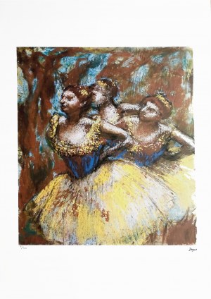 Edgar Degas (1834 - 1917), Three Dancers (Yellow Skirts, Blue Blouses)