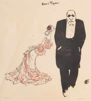 Karol Frycz (1877 Cieszkowy - 1963 Kraków), Jadwiga Mrozowska i Józef Sosnowski jako Psyche i Blaks w 