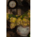 Alfons Karpinski (1875 Rozwadów near Tarnobrzeg - 1961 Kraków), Still life with yellow roses and a clock