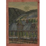 Nikifor Krynicki (1895 Krynica - 1968 Folusz), Villa in Krynica, 1940s.