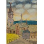 Nikifor Krynicki (1895 Krynica - 1968 Folusz), View of the church, 1960s.