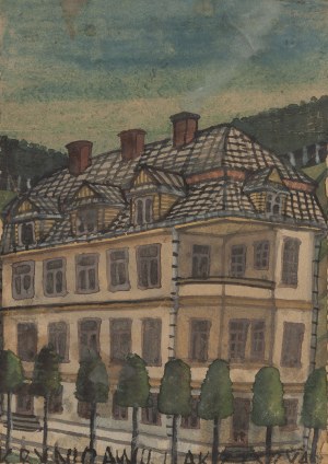 Nikifor Krynicki (1895 Krynica - 1968 Folusz), Villa à Krynica, années 1960.
