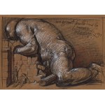 Franciszek Starowieyski (1930 Bratkówka near Krosno - 2009 Warsaw), "Mon geant fouille dans les ruines", 1693 (1993)