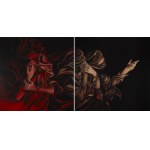 Anna Chorzępa-Kaszub (b. 1985, Poznań), "Transformation of Consciousness," diptych, 2025