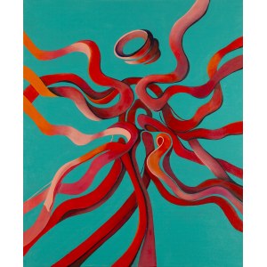 Malgorzata Frącek (b. 1969), She in the red dress, 2025