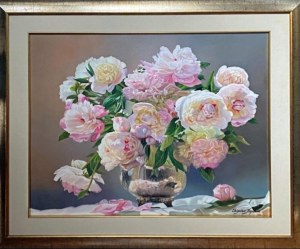Zbigniew Kopania, Still life with peonies