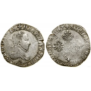 Polska, 1/2 franka, 1587 A, Paryż