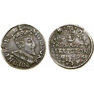 Polonia, trojak, 1594, Olkusz
