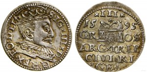 Polsko, trojak, 1595, Riga