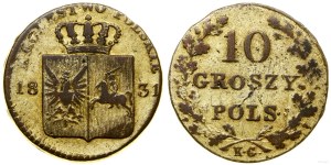 Polsko, 10 groszy, 1831 KG, Varšava