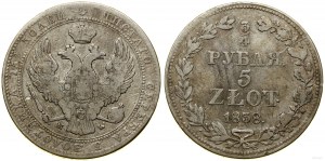 Polsko, 3/4 rublu = 5 zlotých, 1838 MW, Varšava