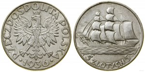 Polsko, 5 zlotých, 1936, Varšava