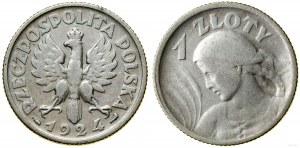 Polsko, 1 zlotý, 1924, Paříž