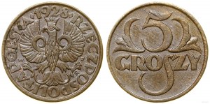 Polsko, 5 groszy, 1928, Varšava