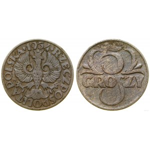 Polska, 5 groszy, 1934, Warszawa