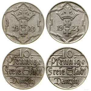 Polska, zestaw 2 x 10 fenigów, 1923, Berlin