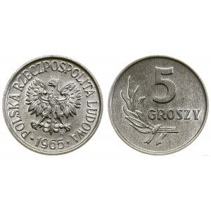 Polonia, 5 groszy, 1965, Varsavia