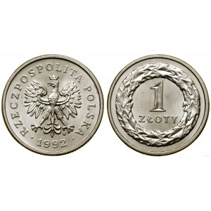 Polska, 1 złoty, 1992, Warszawa