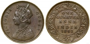 India, 1/4 anna, 1862, Calcutta