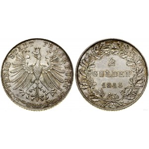 Niemcy, 2 guldeny, 1848, Frankfurt