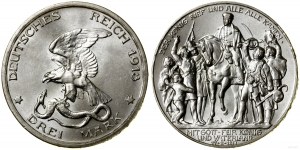 Německo, 3 marky, 1913, Berlín
