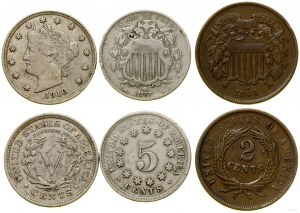 United States of America (USA), set of 3 coins, Philadelphia