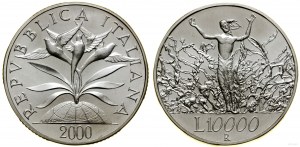 Italy, 10,000 lira, 2000 R, Rome