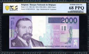Belgium. 1994 2000 Francs