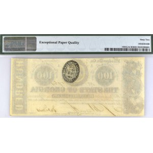 Konföderierte Staaten von Amerika. 1863 100 Dollars Milledgeville Georgia