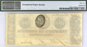 Confederate States of America. 1863 100 Dollars Milledgeville Georgia