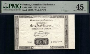 France. 1792 10 Livres Block 15077