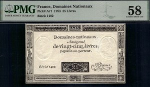 France. 1793 25 Livres Block 1402