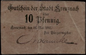 Germany. 1917 Kreuznach 10 Pfennig