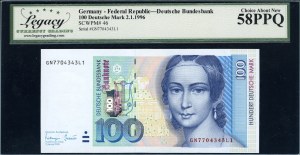 Germany. 1996 100 Mark Prefix GN