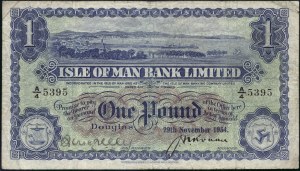 Isle of Man. 1954 1 Pound Prefix A/4