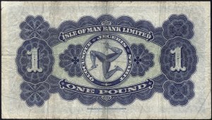 Isle of Man. 1954 1 Pound Prefix A/4
