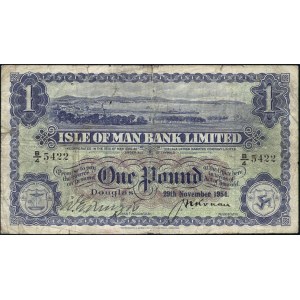 Isle of Man. 1954 1 Pound Prefix B/4