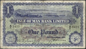Isle of Man. 1954 1 Pound Prefix B/4