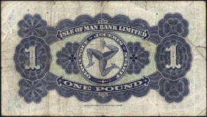 Isle of Man. 1954 1 Pound Prefix B/4
