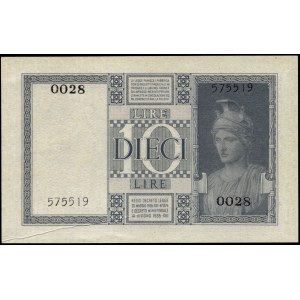 Italy. 1935-44 10 Lire Prefix 28