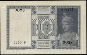 Italy. 1935-44 10 Lire Prefix 28