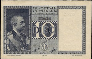 Italy. 1935-44 10 Lire Prefix 738