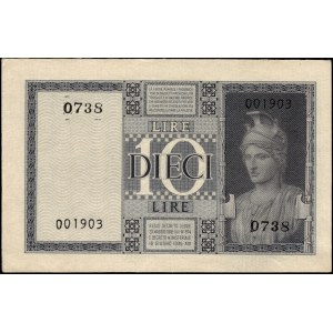 Italy. 1935-44 10 Lire Prefix 738
