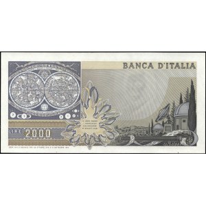 Italy. 1976 2000 Lire Prefix AA Q