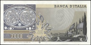 Italy. 1976 2000 Lire Prefix AA Q