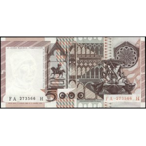 Italy. 1980 5000 Lire Prefix FA H
